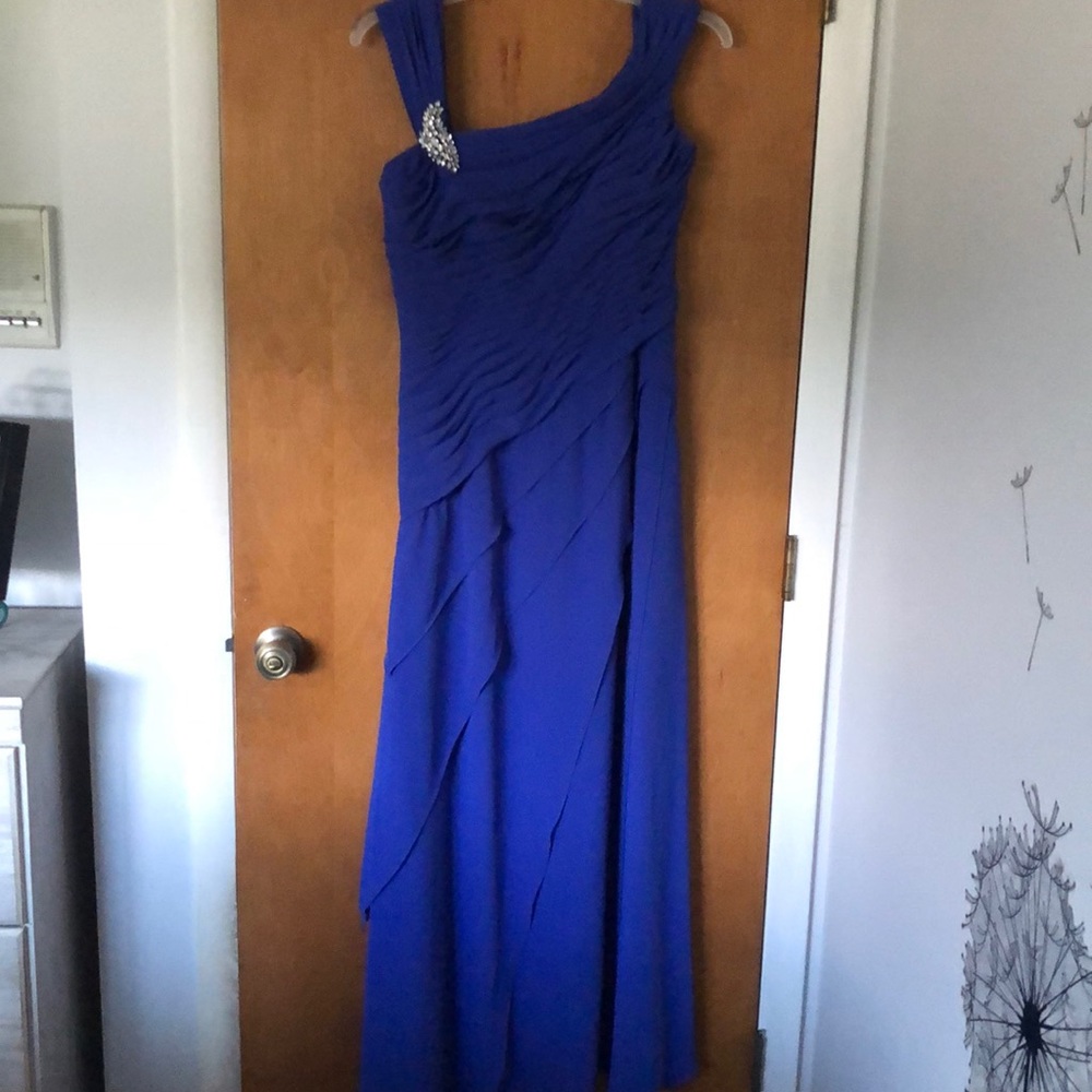 Royal blue gown